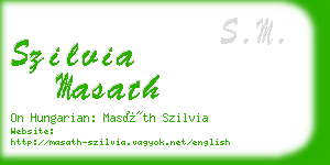 szilvia masath business card